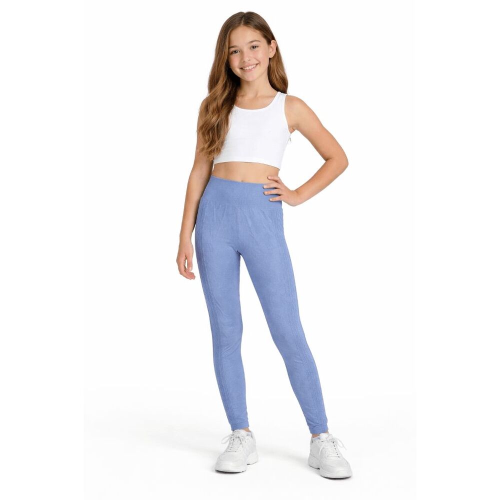 Yogalicious Girls Seamless Icelyn Leggings size L (12) Forever Blue